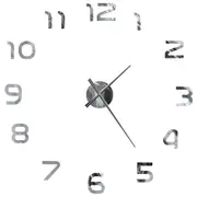 3D Wall Clock Modern Design 100 Cm Xxl Silver Wall Clocks