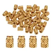 100pcs M3 Threaded Inserts Brass Heat Set Insert M3x7mm, OD 5mm Knurled Nuts