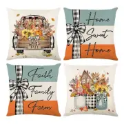 Fall Decorations for Home, Fall Pillow Covers 18x18 Set of 4, Thanksgiving