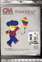 Columbia-Minerva Plastic Canvas Needlepoint Kit # 8448 "Blue Jeans Wall Hanging"