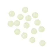 100Pcs 4mm Plastic Round Glow Fishing Beads with Storage Box White