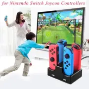 Joy-Con Charging Station Stand 4 In 1 For Nintendo Switch Joycon Controllers New