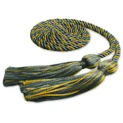 Single Honor Cord Two-Color Forest Green/Gold