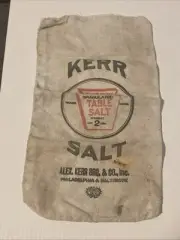 Vintage Alex Kerr Bro PA 2 Lb Table Salt Bag Fabric