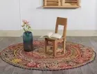 Rug 100% Natural Jute Cotton Round Reversible Area Carpet Modern Home Décor Rugs