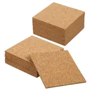 30 Pcs Cork Sheets, 3.54"x3.54"x3" Squares Cork Mat Coaster Cork Trivet