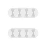 Goobay Cable Management 4 Slots, 2 piece set in white