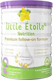 Little ÉToile Follow On Formula Can - Stage 2 Baby Formula - Complete Baby Powder Nutrition for 6-12 Months, Grass-Fed Cow's Milk with DHA, ARA, GOS & Lutein, No Added Sugar - 800g