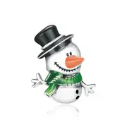 Silver plating Little Snowman Merry Christmas Charm for Original Bracelet Jewelry