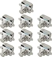 10Pcs Push Button Latch, Elegant Cabinet Door Catch, Keyless Cupboard Locks, Decorative Push Button Latch Pearl Color/Brown Door Catch for RV Drawer Door Cabinet Yachts (A)