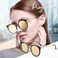 在飛比找momo購物網優惠-【MEGASOL】UV400防眩偏光太陽眼鏡時尚貓眼墨鏡(時