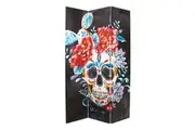 Canvas Candy Skull Room Divider Screen