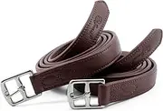 Jeereal Stability English Stirrup Leathers with Strong Nylon Core for Equestrian Riding
