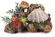 Kazoo Action Clam with Coral and Plants,