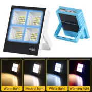 LED Solar Rechargeable Work Light Portable Strobe Emergency Floodlight Camp