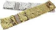 [FOMIYES] 2pcs Shiny Wide Belt Glitter Dress Waistband Buckles Belt for Women Sparkly Cinch Belt Belts for Women Dresses Girl Belt Elastic Women Belts Trendy Sequin Party Zinc Alloy