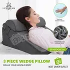Wedge Pillow Triangle Bed Cushion Memory Foam Cooling Gel Neck Back Head Support