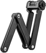 ROCKBROS Folding Bike Lock - Compact, Heavy Duty Anti-Theft Bicycle Lock for Electric Bikes With Mounting Bracket, 4-Digit Foldable Design
