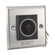 IR No Touch Door Release Exit Button Sensor Switch w LED 86mmx86mm Panel 12V 3A