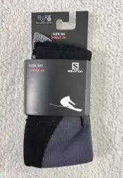 Salomon Snow Ski X-Max Jr Socks Wool Blend Cushion Kids Large Size 3.5-6 New