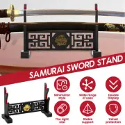 Sword Stand Showcase 2 Layer Wood Sword Stand Display Effective Protection leBba