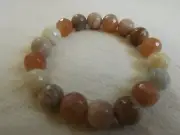 Sandstone Beads 11mm Size, 18 Beads Bracelet, 7" Inch Size, Elastic, New