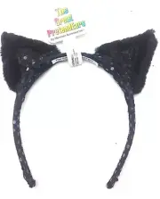 The Great Pretend Ears Costume Headgear Headband Black Cat Panther Fun Dress Hat