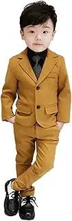 [Kromoc] Boys' Notch Lapel Suit Two Buttons Tuxedos Jacket 2 Pieces Set for Party/Prom