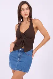 Denim Mini Skirt Mid Rise Regular Fit - Size 16XL, Women's Mini Skirt