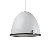 Orlyn Classic Industrial Metal with Acrylic Cover with Frosted Diffuser Pendant Light Lamp - White.