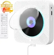 Portable CD Player Bluetooth Wall Mountable with Speakers FM Radio MP3