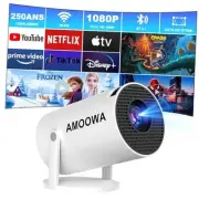 Portable 4K Mini Projector with WiFi and Wireless Bluetooth, Smart Proyector