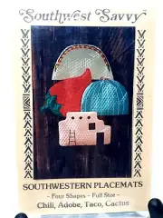 Southwest Savvy Southwestern Placemats Patterns Four Full Size Shapes - 1991