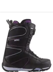 Nitro Crown TLS Snowboard Boots Womens 7.5 Black Purple New