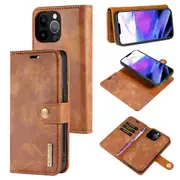 DG.Ming iPhone 13 Pro Detachable Classic Folio Case Cover Apple 13Pro [Brown]