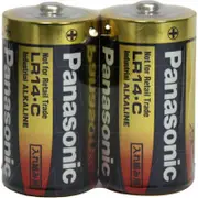 Panasonic 1.5V LR14XW2SK Industrial Grade C size Alkaline Battery 2PK