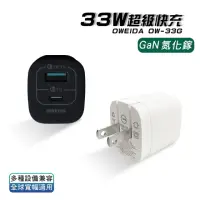 在飛比找momo購物網優惠-【Oweida】GaN PD+QC3.0 氮化鎵急速充電器 