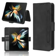 For Samsung Galaxy Z Fold4 5G Leather Phone Case With Card Slots And Calf Texture