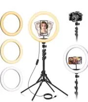 13 inch Ring Light with Floor Stand(Ringlight Kit Totally 70.6" Tall), LED...