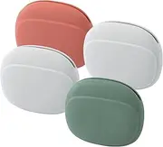ROYUEXT 4 Pcs Earphone Case small Headphone Case Silicone Earbuds Case Compact Headphone Pouch Lightweight Headset Case Bag Cable Organiser Bags for Headphones Earphone USB Cable (Grey+Green+Red)