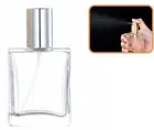 Refillable Perfume Atomizer Empty Glass Spray Transparent Portable Silver 100ml