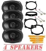 JBL Stage2 420W 6x9" Front Door & Rear Deck Speakers for 2002-2011 Toyota Camry