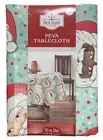 Holiday Time PEVA Tablecloth 70" Round Santa Clause Christmas Decoration New