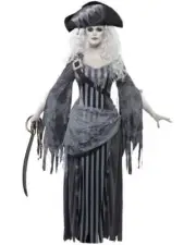 CL539 Ghost Ship Princess Goul Pirate Caribbean Horror Scary Halloween Costume