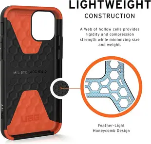 【美國代購】URBAN ARMOR GEAR UAG 專為 iPhone 11 Pro [5.8 吋螢幕] Civilian Feather-Light Rugged [黑色] 軍用防摔測試 iPhone 保護套