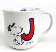 Snoopy Mug Initials J by Marimo Craft