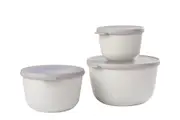 Mepal Cirqular Round 3PC Set - Nordic White (500ml+1L+2L)