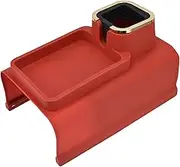 Couch Cup Holder, Armchair Sofa Holder for Drink Cup, Soda Cans, Silicone Anti Spill and Anti Slip Recliner Table Tray, Strong Armrest Cellphone, Tablet, Remote Control, Snacks Organizer Holder(Red)