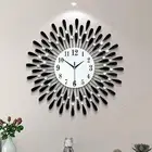 Metal Small Drop Wall Clock 3D Non-Ticking Silent Quartz Clocks,White Glass Dial