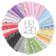 35 Pcs 100% Cotton Fabric Quilting Patchwork Fabric Fat Quarter for Sewing
